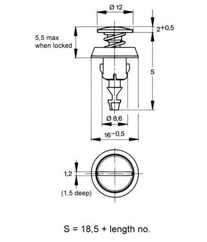 Fissaggio per pannelli - 716F series - Specialty & Fasteners Components - metallizzato / spingi e gira