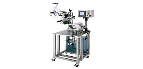 Macchina di etichettatura semiautomatica - AAM-505 - CHYNG CHEEUN MACHINERY CO.,LTD - wraparound / 2 etichette