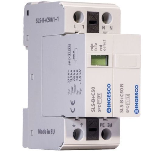 Limitatore di sovratensione di tipo 1+2 - SLS-B+C50/1+1 - INGESCO - combinato / a presa / a bassa tensione