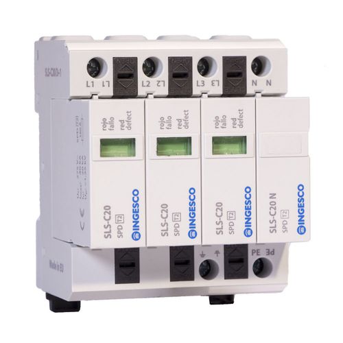 Limitatore di sovratensione di tipo 2 - SLS-C20/3+1 - INGESCO - per linea elettrica / contro le sovratensioni / a presa