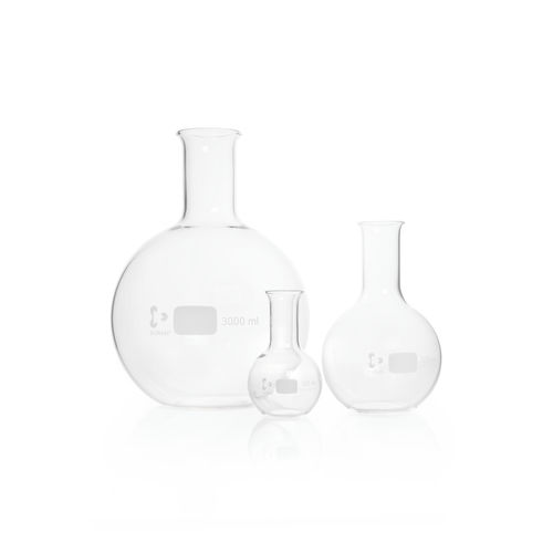 Matraccio a fondo piatto - 21711 series - DWK life science - di distillazione / in vetro borosilicato