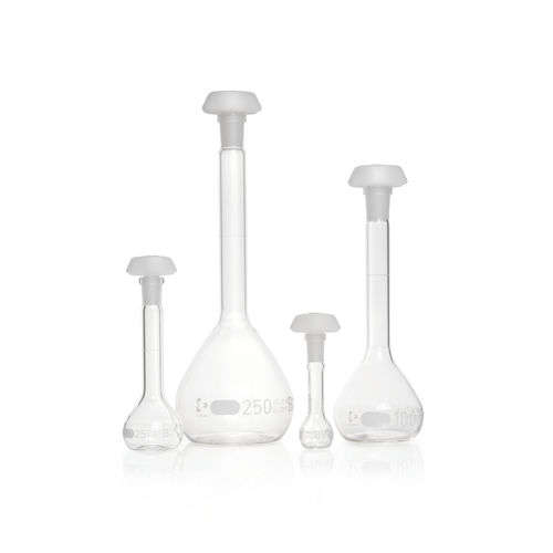 Matraccio tarato - 24670 series - DWK life science - in vetro borosilicato / vetro bianco / per laboratorio