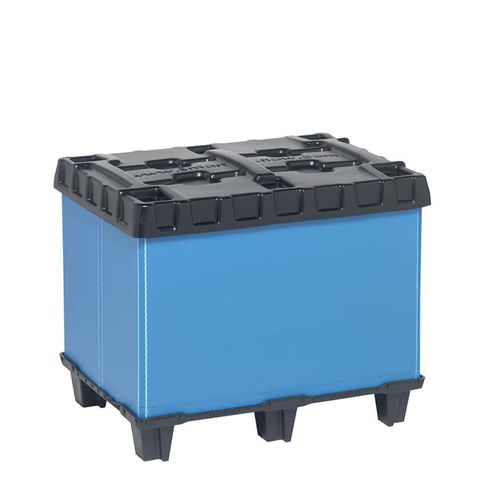 Cassa-pallet in plastica - SF 600 TB - SMART FLOW EUROPE - pieghevole / ondulata / con sleeve pieghevole
