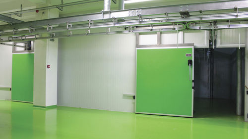 Porta scorrevole - CANTEK Cold Storage - Meat Processing - per interno / per cella frigorifera / rapida