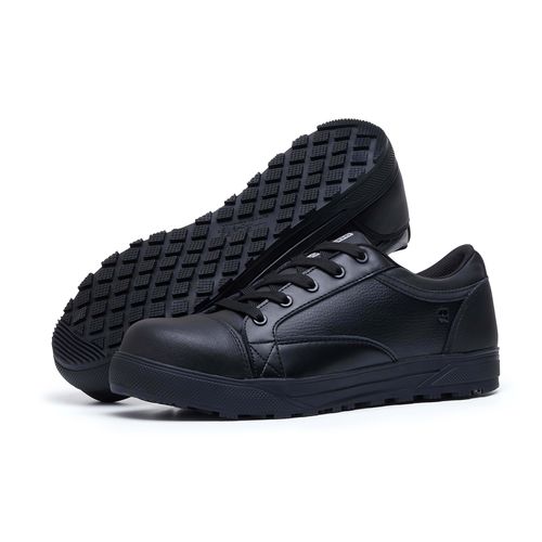 Scarpe antinfortunistiche antiscivolo - FERGUS BLACK - Shoes for Crews (Europe) Ltd. - a tenuta stagna / in pelle / unisex