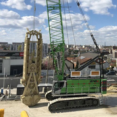 Gru cingolata - 6140 HD  - SENNEBOGEN Maschinenfabrik GmbH - con braccio / tralicciata / per cantiere