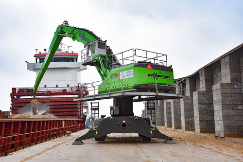 Macchina di movimentazione materiali gommata - 870 E Hy­brid series - SENNEBOGEN Maschinenfabrik GmbH - idraulica / elettrica / ibrida
