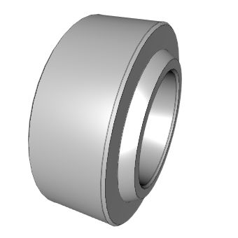 Cuscinetto liscio sferico - DGE-UK-2RS series - Nadella Group - radiale / in acciaio / PTFE