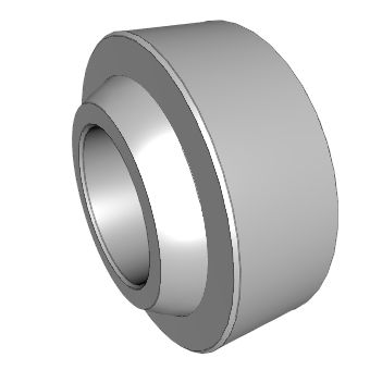 Cuscinetto liscio sferico - DGE-FW-2RS series - Nadella Group - radiale / in acciaio / PTFE
