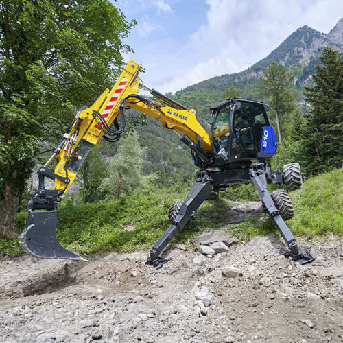 Escavatore midi - S10 - KAISER AG Fahrzeugwerk - gommato / Tier 3 / per cantiere di costruzione