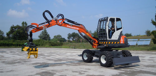Gru forestale con braccio articolato - CF-80 W4 - Messersì S.p.A. - mobile