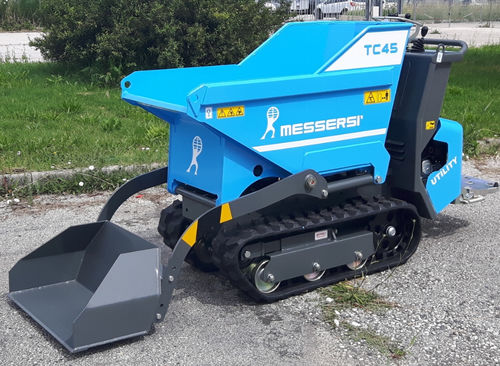 Mini dumper cingolato - TC45 - Messersì S.p.A. - a benzina / con benna elevatrice / compatto