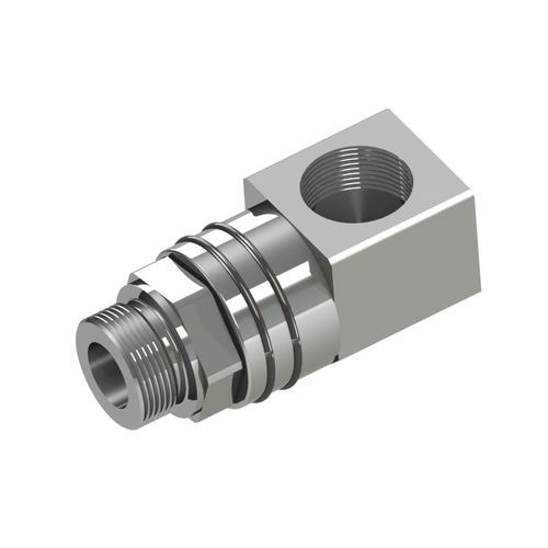 Raccordo idraulico - SJK - HAAG + ZEISSLER Maschinenelemente GmbH - ad avvitamento / gomito a 90° / in acciaio