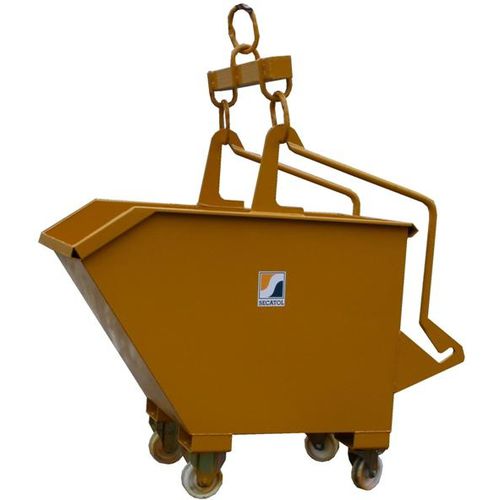 Benna auto-basculante per rifiuti - PP - Secatol SAS - con ruote