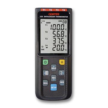 Termometro a termocoppia - 520 - CENTER TECHNOLOGY - con display LCD / °C / °F