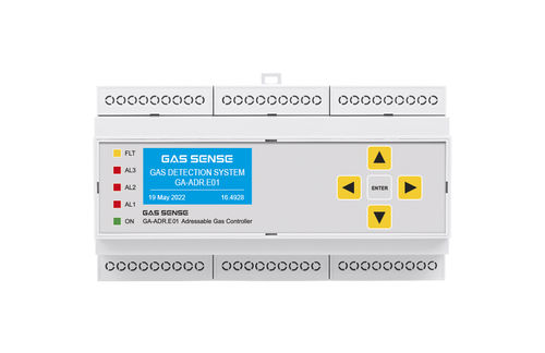 Centrale di rilevazione gas programmabile - GA-ADR.E1 - Gas Sense - display LCD / indirizzabile / per fissaggio su guida DIN