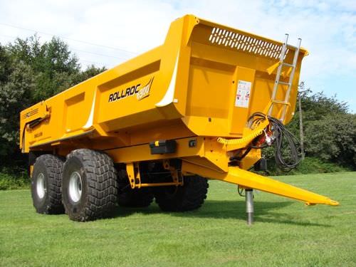 Rimorchio con cassone ribaltabile - ROLLROC 6300 - REMORQUES ROLLAND - tandem / trainato / monotelaio