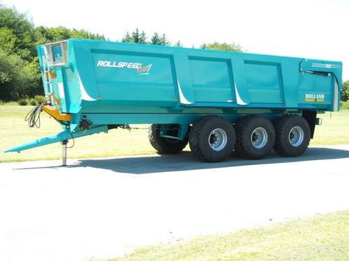 Rimorchio con cassone ribaltabile - ROLLSPEED 8844 - REMORQUES ROLLAND - a 3 assi / trainato / monotelaio