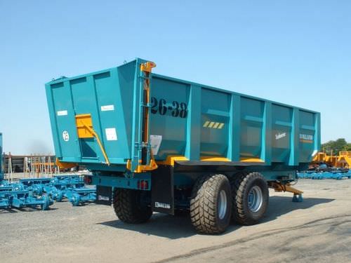 Rimorchio con cassone ribaltabile - TURBOVRAC 26-38 - REMORQUES ROLLAND - tandem / trainato / monotelaio