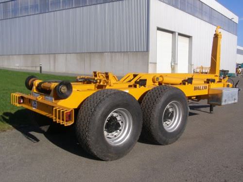 Rimorchio per contenitore - CP 160 - REMORQUES ROLLAND - tandem / trainato / con braccio di sollevamento a gancio