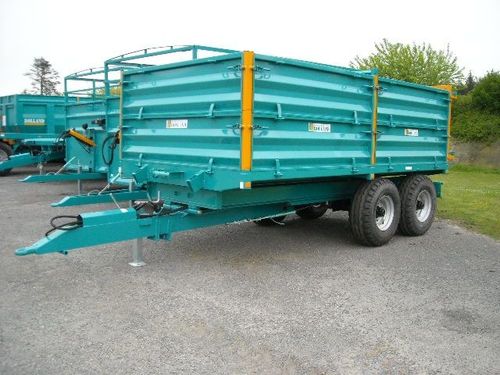 Rimorchio con cassone ribaltabile - BH 80 - REMORQUES ROLLAND - tandem / trainato / idraulico