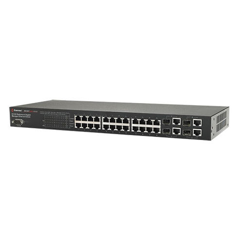 Switch Ethernet gestibile - RocketLinx ® ES9528 - Comtrol Corporation - 24 porte / Ethernet gigabit / per rack
