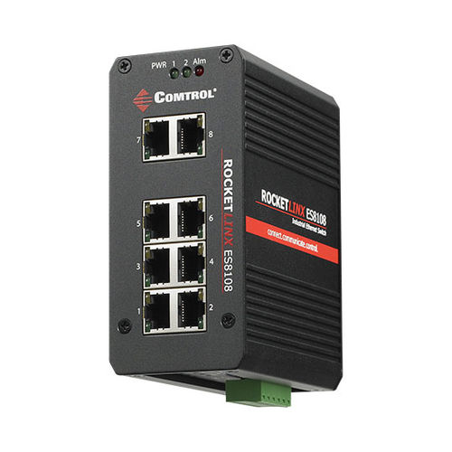 Switch Ethernet non gestibile - RocketLinx ® ES8108-GigE - Comtrol Corporation - 8 porte / Ethernet gigabit / robusto