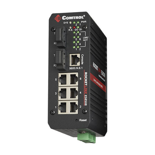 Commutatore convertitore gestibile - RocketLinx ® ES8508F-M-XT - Comtrol Corporation - 8 porte / in fibra ottica / gigabit