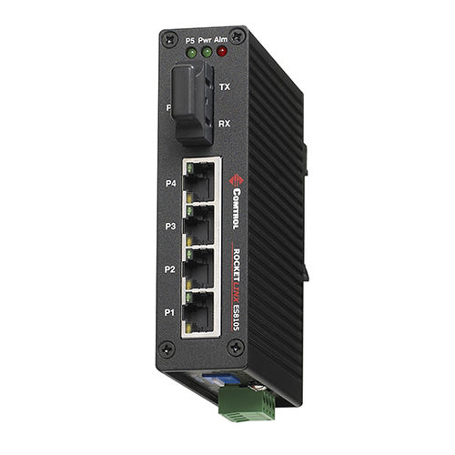 Switch Ethernet non gestibile - RocketLinx ® ES8105F-S - Comtrol Corporation - 8 porte / Ethernet gigabit / in fibra ottica