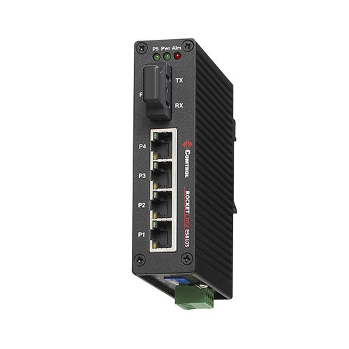 Switch Ethernet non gestibile - RocketLinx ES8105F-S-XT - Comtrol Corporation - 8 porte / in fibra ottica / su guida DIN