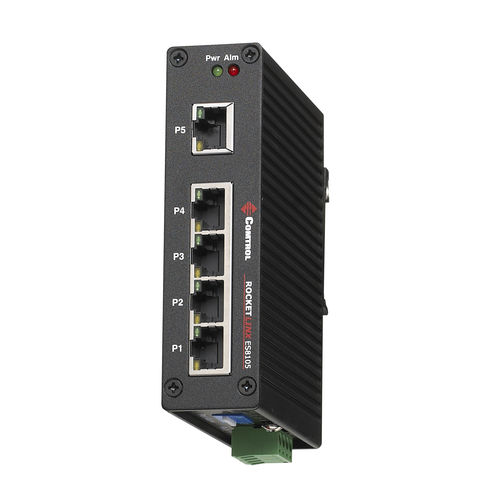 Switch Ethernet non gestibile - RocketLinx ES8105-XT - Comtrol Corporation - 8 porte / Ethernet gigabit / su guida DIN