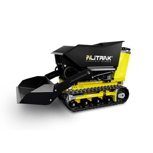 Dumper cingolato - DCT300P - ALITRAK S.r.l - elettrico / a scarico frontale / con benna elevatrice