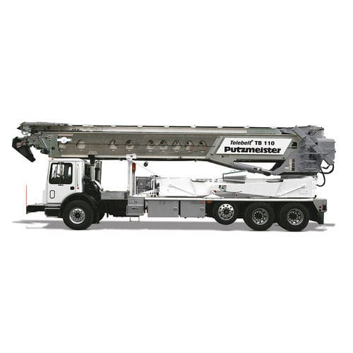 Trasportatore a nastro - TB 110 - PUTZMEISTER - orizzontale / di grande larghezza / telescopico