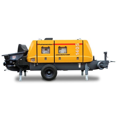Pompa per calcestruzzo su semi rimorchio - BSA 1405 E - PUTZMEISTER - per galleria / per cantiere / elettrica