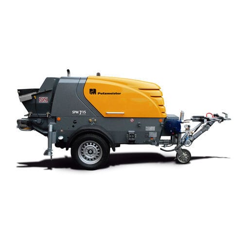 Pompa per calcestruzzo fissa - SPM 715 - PUTZMEISTER - per cantiere / diesel / elettrica
