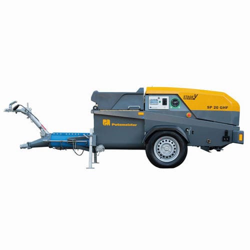 Pompa per calcestruzzo montata su rimorchio - SP 20 GHF - PUTZMEISTER - per cantiere / diesel / a benzina