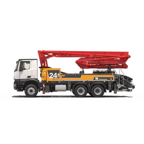 Pompa autocarrata per calcestruzzo montata su rimorchio - M24-4 - PUTZMEISTER - per cantiere
