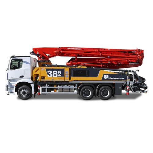 Pompa autocarrata per calcestruzzo per camion betoniera - M38-5 - PUTZMEISTER - per cantiere