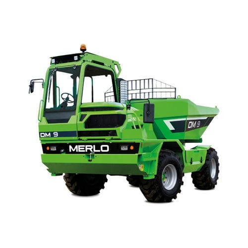 Dumper su ruote - DM9 - MERLO SPA - con motore a combustione / a scarico laterale / con benna elevatrice