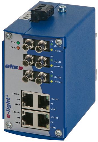 Commutatore convertitore non gestibile - eks Engel GmbH & Co. KG - 10 porte / Ethernet / in fibra ottica
