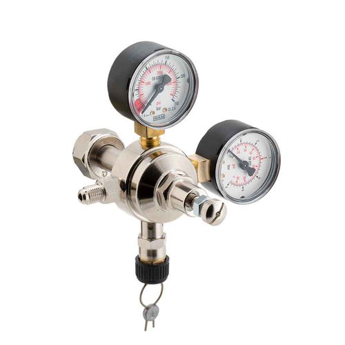 Regolatore e riduttore di pressione per gas - MAJORPLUS - OXYTURBO SPA - a spillo / in ottone / PTFE