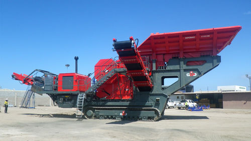 Frantoio a ganascia - GIPOBAC B 1410 FDR - GIPO AG - mobile / cingolato / con motore diesel