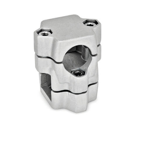 Connettore per tubi rotondo - KM series - Inocon GmbH - a croce / in ghisa di alluminio / regolabile