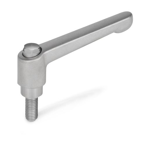 Leva di bloccaggio in acciaio inossidabile - HEK series - Inocon GmbH - regolabile / filettata / inossidabile
