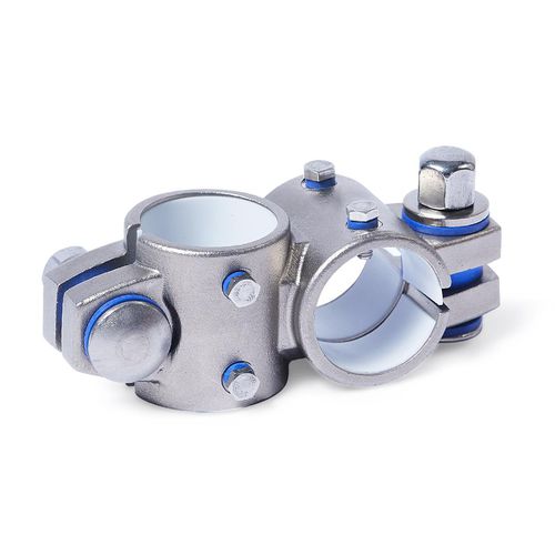 Connettore per tubi rotondo - KE.Z series - Inocon GmbH - a croce / in acciaio inossidabile / regolabile