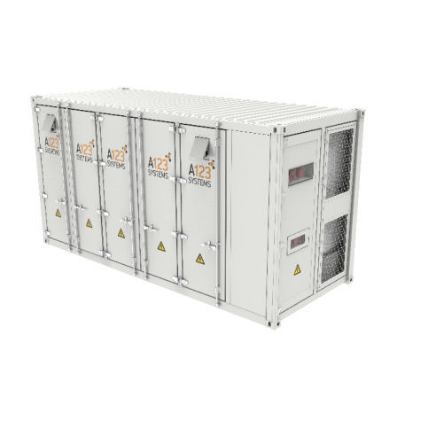 Sistema di stoccaggio di energia fosfato di ferro litio - a123systems - in containers / con raffreddamento a liquido