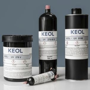 Colla epossidica - KEOL-UV 4519 - KEOL - per vetro / monocomponente / industriale