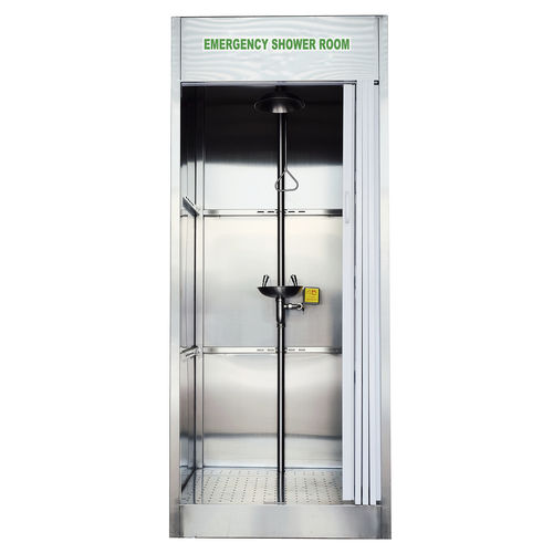 Doccia di sicurezza da terra - DAAO6604 - shanghai DaAo safety equipment Co.LTD - con lavaocchi / in acciaio inossidabile
