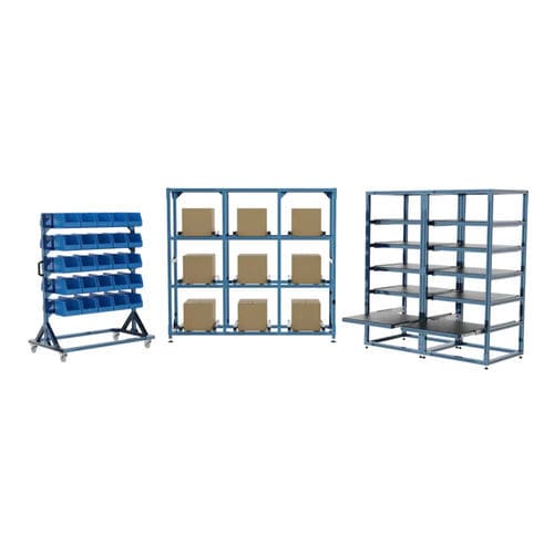 Scaffalatura da officina - Vention - per magazzino di stoccaggio / con ripiani / dinamica