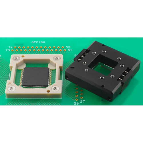 Socket di test a contatto diretto - DCLC-QFP1414-100-P050 - JC CHERRY INC. - a scatto / da avvitare